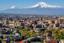 Jerevan - Mount Ararat and the Yerevan skyline. The Opera house is visible in the center.