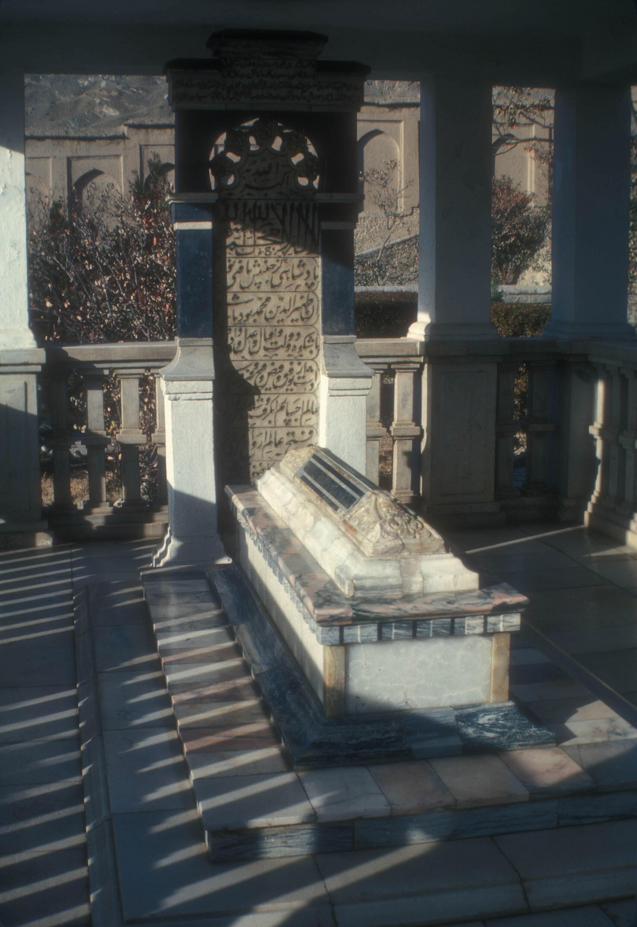 THIS IS THE ACTUAL TOMB OF BABUR THE TIGER IN A LARGE GARDEN COMPLEX IN KABUL. BABUR WAS THE FOUNDER OF THE MOGHUL DYNASTY WHICH RULED INDIA UNTIL…