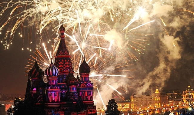 ohňostroj na nový rok v Rusku ohňostroj na nový rok v Rusku