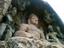 Višákhapatnam - A rock cut image of Buddha at Bojjannakonda Cave Monastic ruins site near Anakapalle in Visakhapatnam district, Andhra Pradesh, India