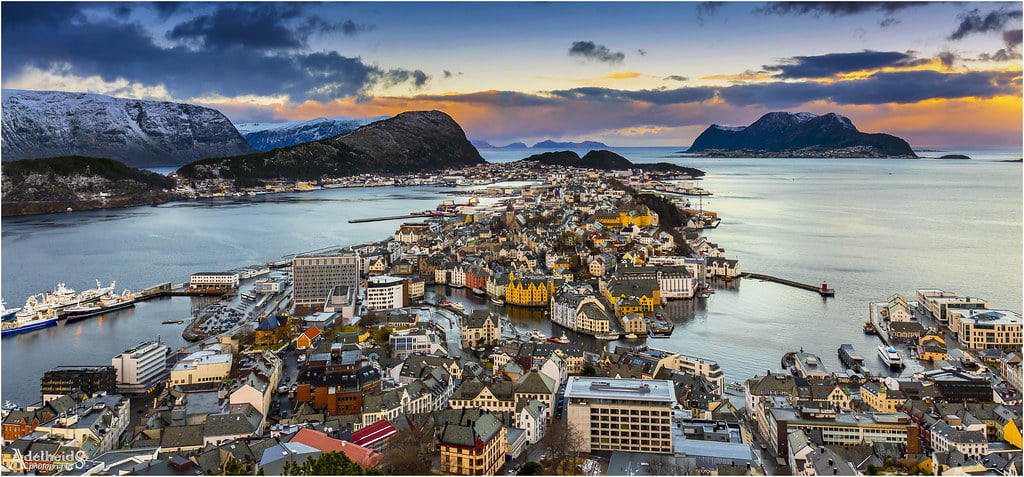 norské město Alesund norské město Alesund