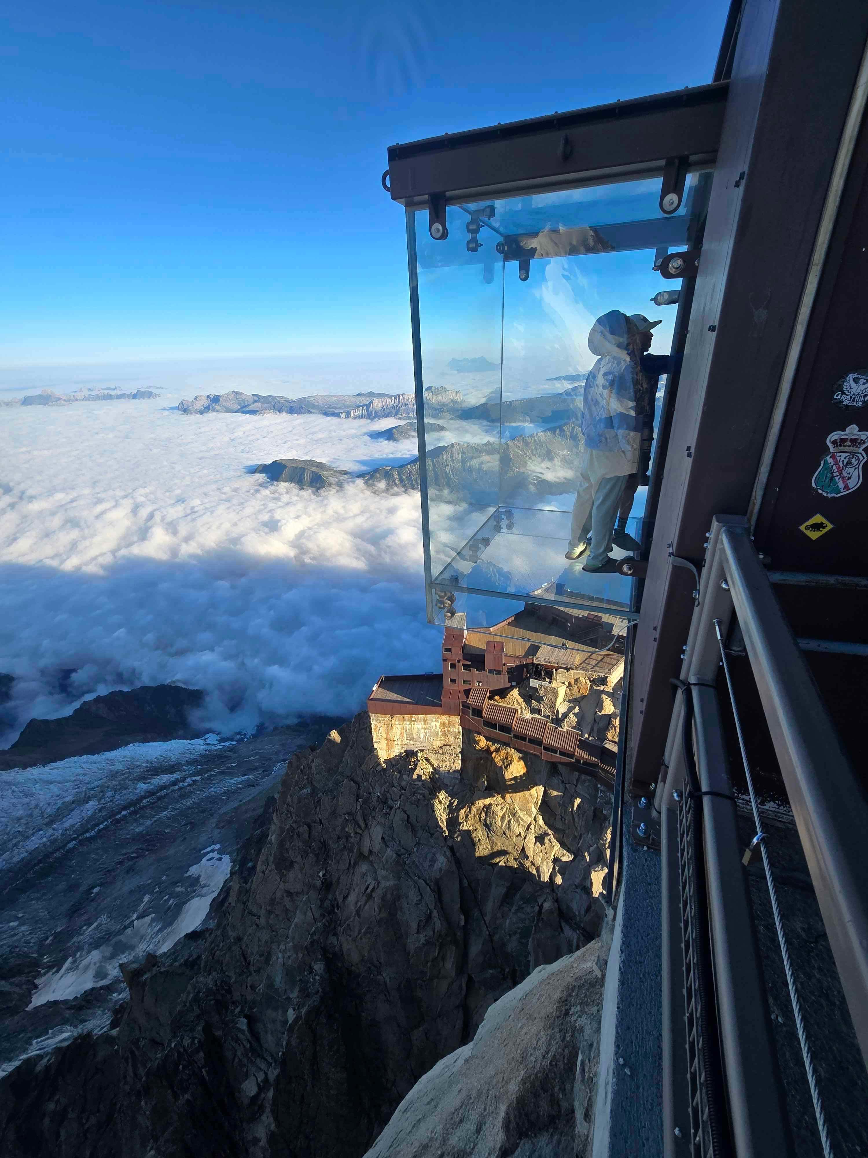 Aiguille du Midi -prosklený výhled