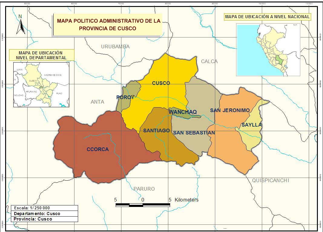 Cuzco - Distritos de la Provincia del Cusco Cuzco - Distritos de la Provincia del Cusco