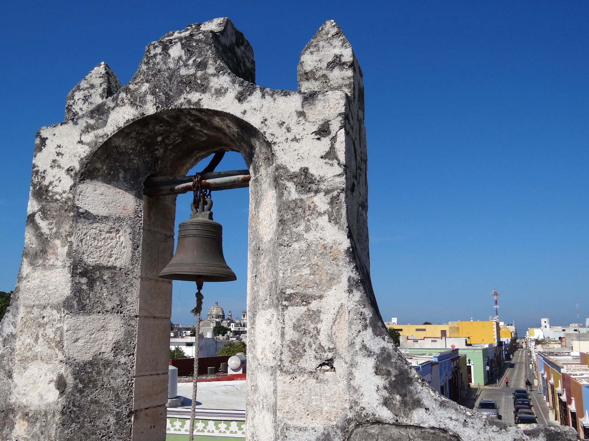 San Francisco de Campeche - Belltower on Baluarte in Old City, San Francisco de Campeche — Mexico. San Francisco de Campeche - Belltower on Baluarte in Old City, San Francisco de Campeche — Mexico.