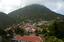 Saba - English:  View over Windwardside and Mt Scenery on Saba island.