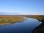Vorkuta - Река Воркута в месте её пересечения ж/д Воркута-Инта близ устья реки Юньяха. Снимок сделан в направлении против течения.