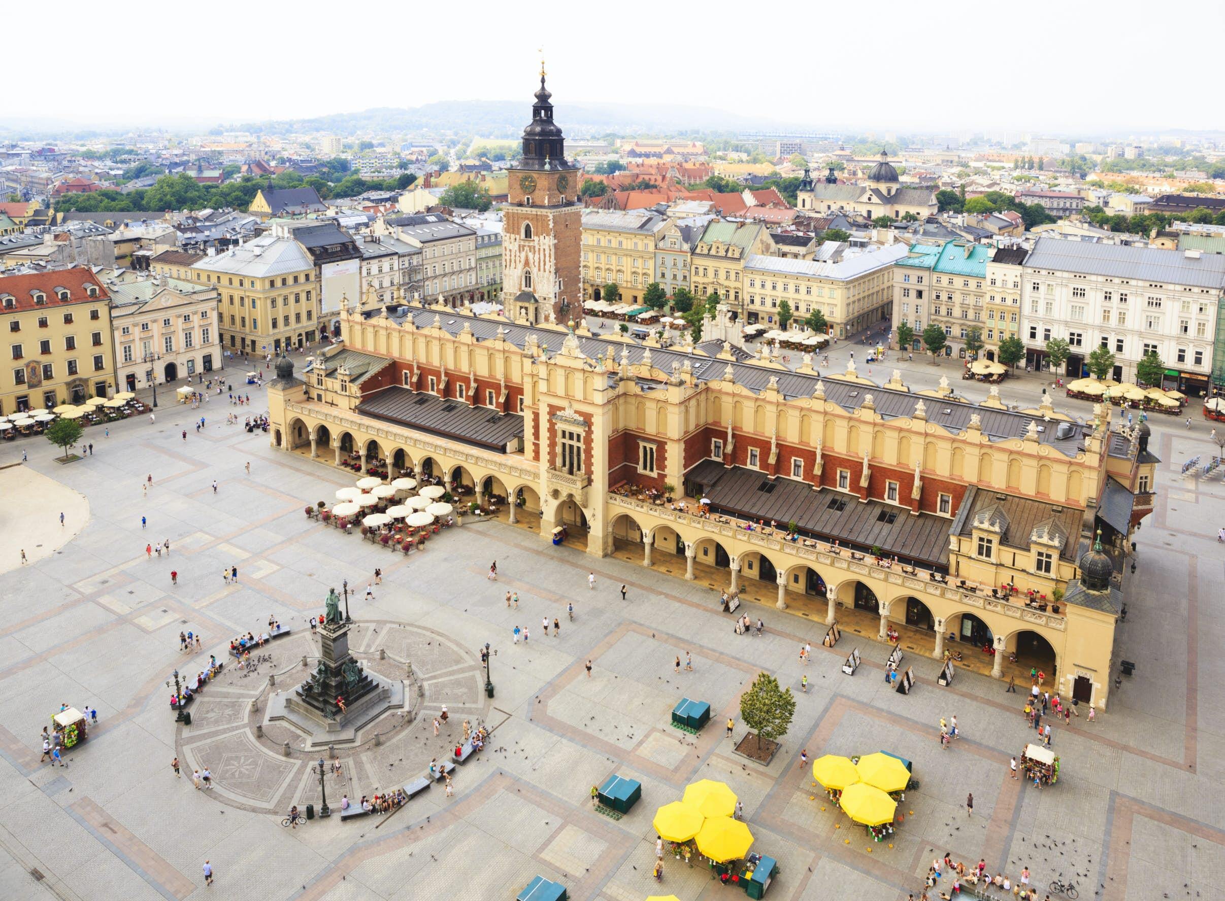 Cloth Hall from above, Krakow, Poland