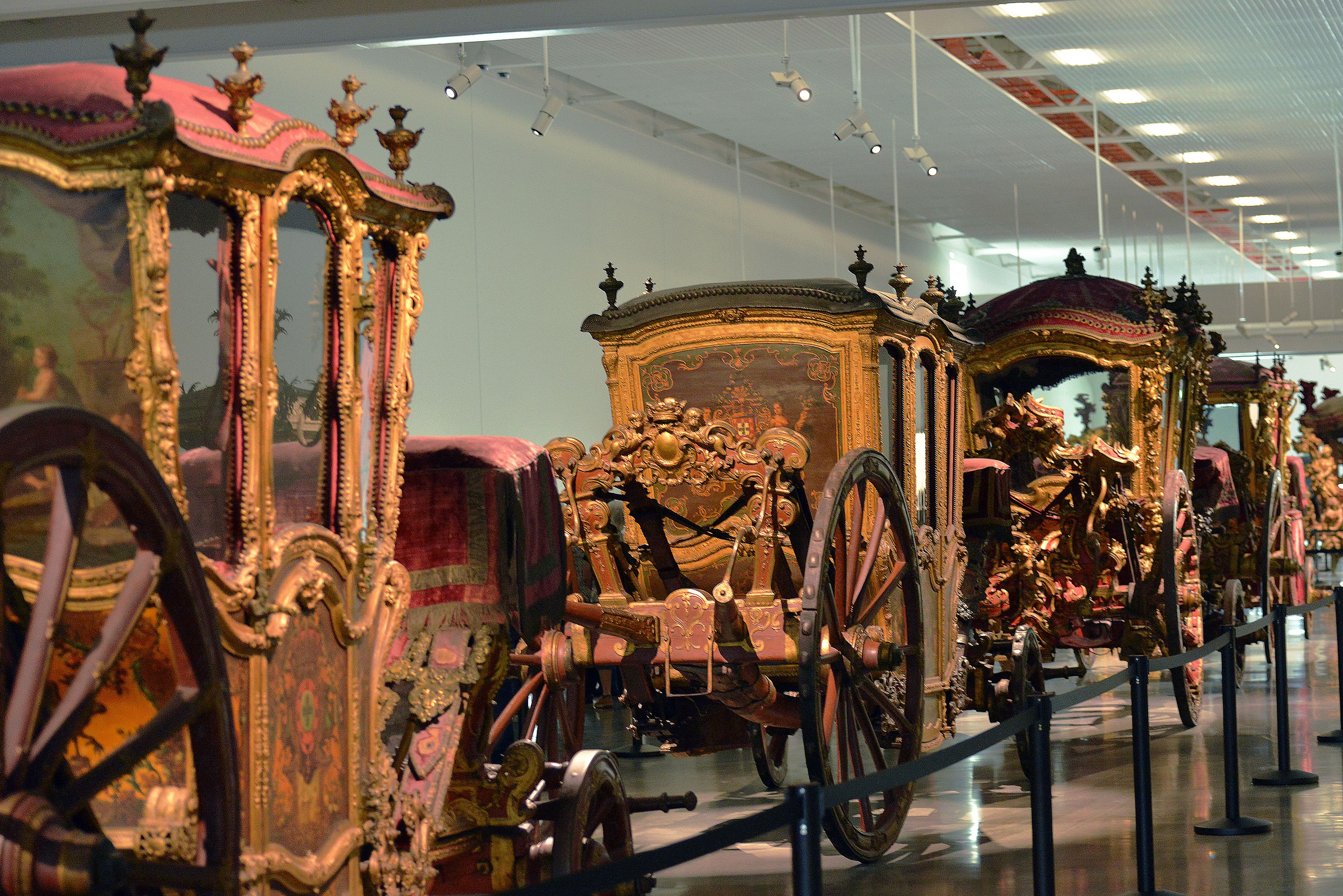 Museu Nacional dos Coches [National Coach Museum] is located in the Belém district. The museum was created in 1905 by Queen Amélia to house an extensive collection of carriages belonging to the Portuguese royal family and nobility. The collection gives a full picture of the development of carriages from the late 16th through the 19th centuries, with carriages made in Italy, Portugal, France, Spain, Austria and England.