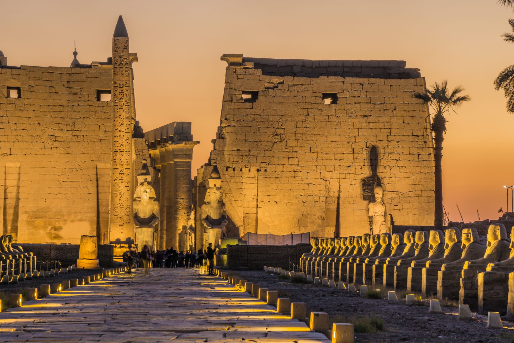 Sunset at Luxor Temple; Shutterstock ID 682580659