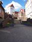 Ronneby - Munktrappan (Monk steps) from the town square up to Heliga kors kyrka in Ronneby.