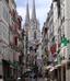Bayonne - The Cathedral of Bayonne and Grand Bayone neighboordhooh street. Labourd, Basque Country.