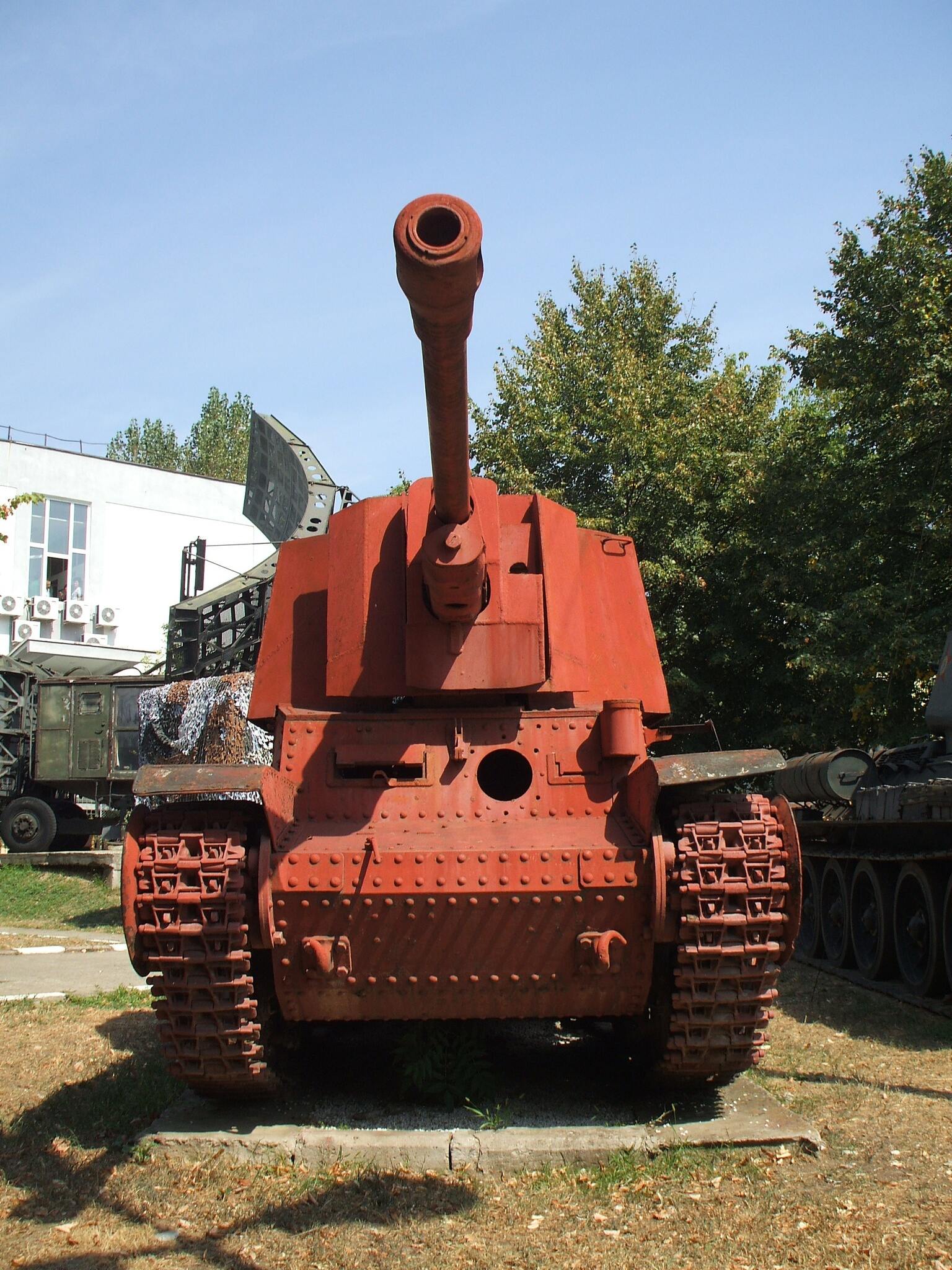 A Romanian TACAM R-2 tank destroyer on display at "King Ferdinand" National Military Museum in Bucharest.