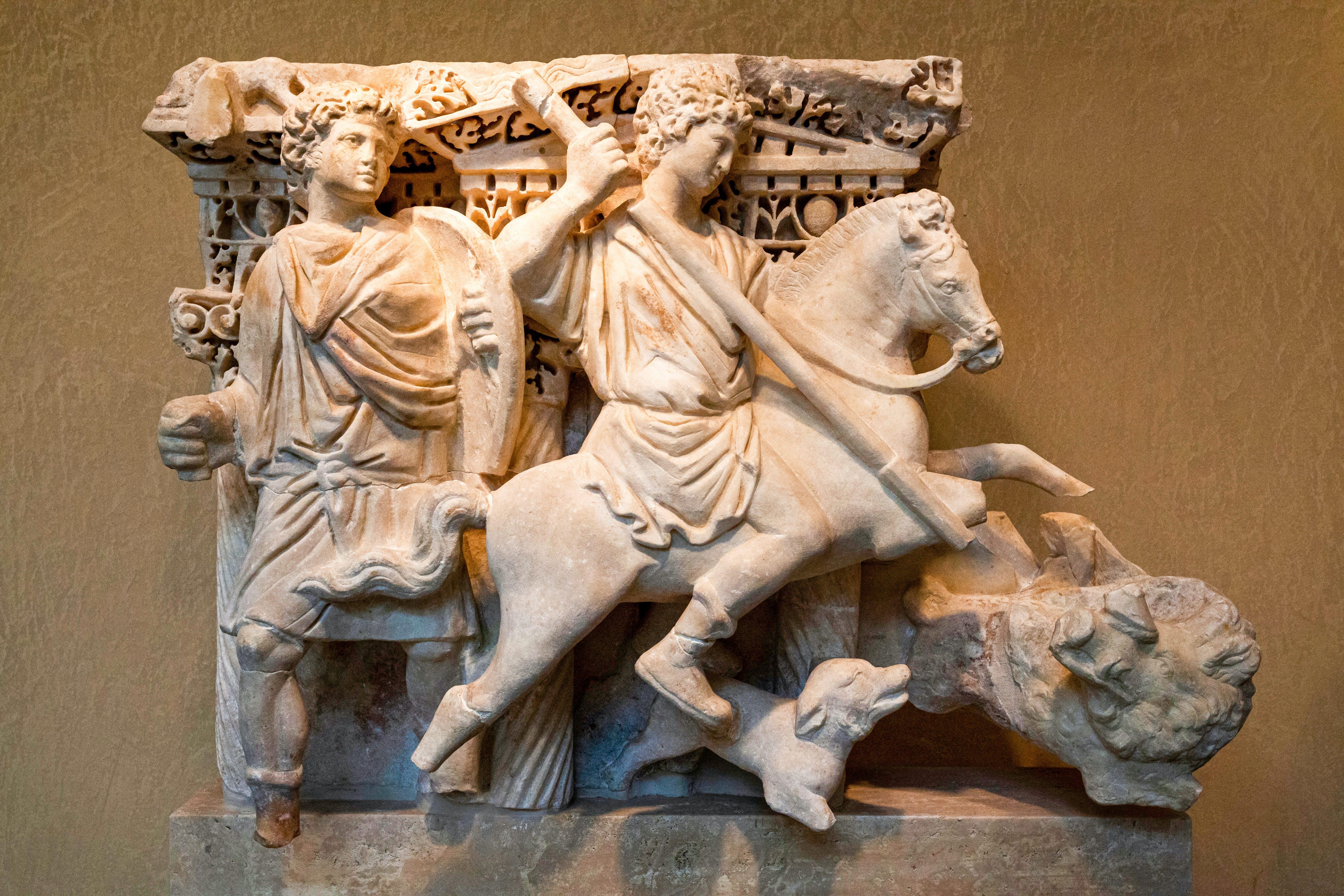 ATHENS, GREECE - APRIL 8, 2011: Statue of hunter on the horse killing lion in Byzantine and Christian Museum in Athens; Shutterstock ID 1701764272; your: Erin Lenczycki; gl: 65050; netsuite: digital; full: poi
1701764272
ancient, art, athens, building, carving, culture, decoration, detail, greece, heritage, history, horse, hunter, landmark, late antique, lion, monument, old, relief, religion, religious, roman, sculpture, statue, stone, temple, tourism, travel, warrior