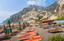 Positano houses from Spiaggia - no people beach wide angle
1063662898
